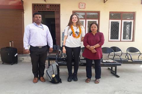 German volunteer teacher at North Valley School